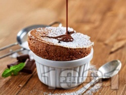 Шоколадово суфле с течен шоколад Нутела - лесно и вкусно - снимка на рецептата